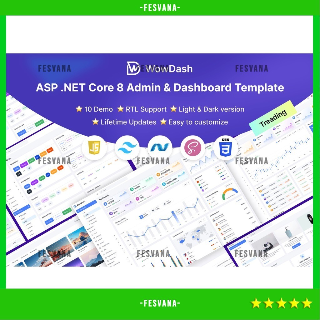 Jual WEB TEMPLATE WOWDASH–ASP.NET CORE 8 TAILWIND CSS ADMIN TEMPLATE ...