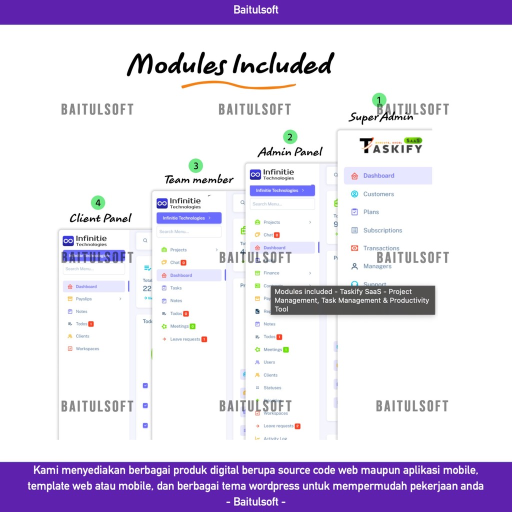 Jual SOURCE CODE APLIKASI WEB TASKIFY SAAS - PROJECT MANAGEMENT SYSTEM ...
