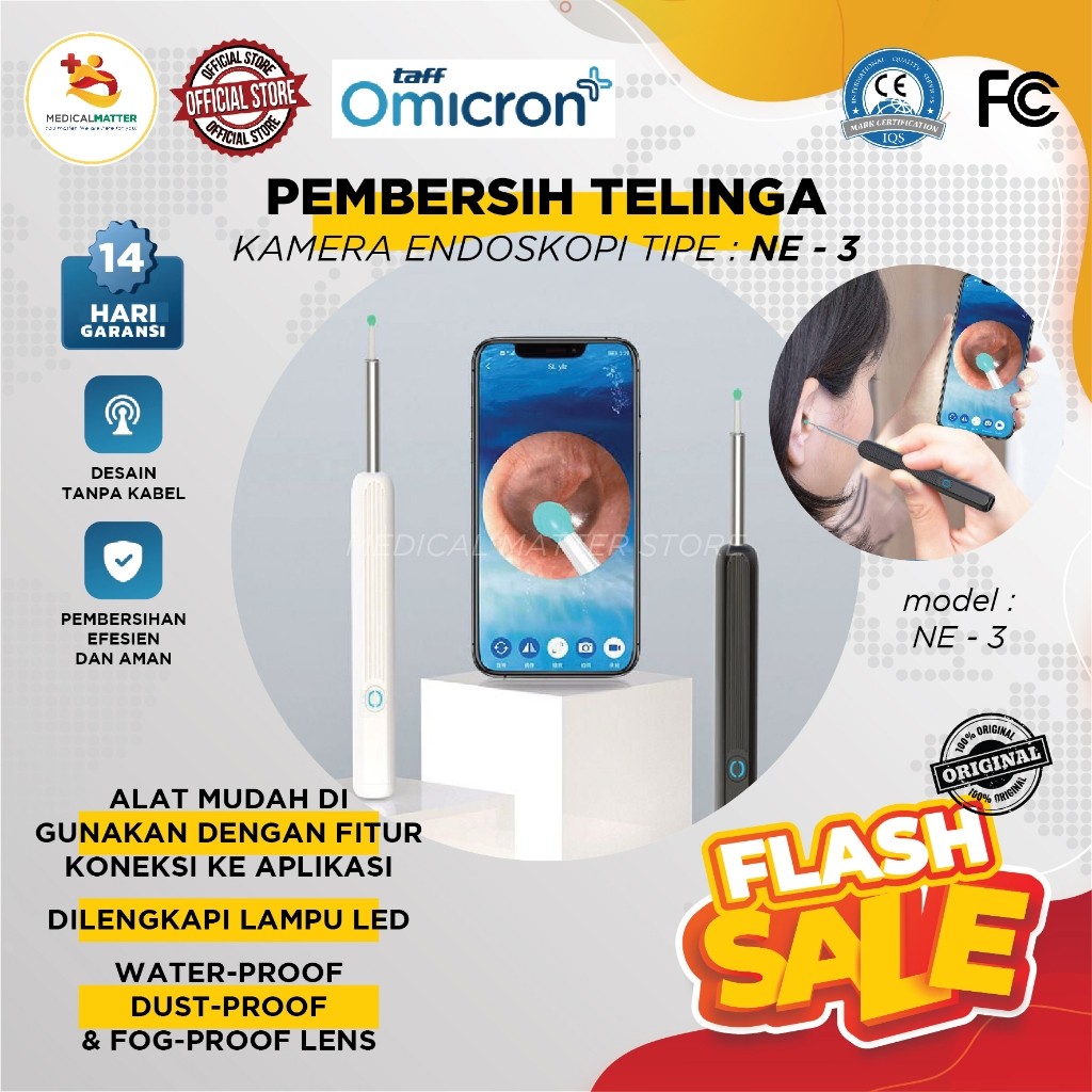 Jual TaffOmicron Kamera Endoskopi Pembersih Telinga Endoscope Wireless ...