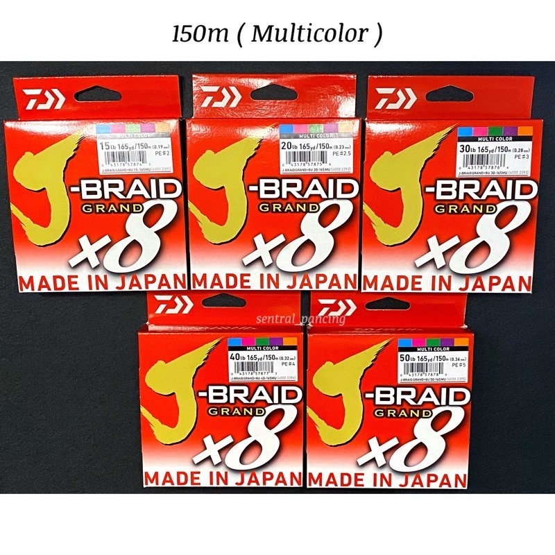 Trenzado J-Braid Grand X8 Azul 135 mts de Daiwa