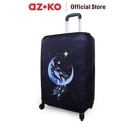 Passport Sarung Koper Whale Embrace Moon pelindung koper motif lucu