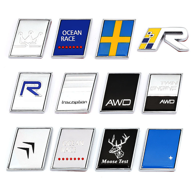 Jual 3D Metal R Design AWD Moose Test Logo Emblem Badge Decals Car ...