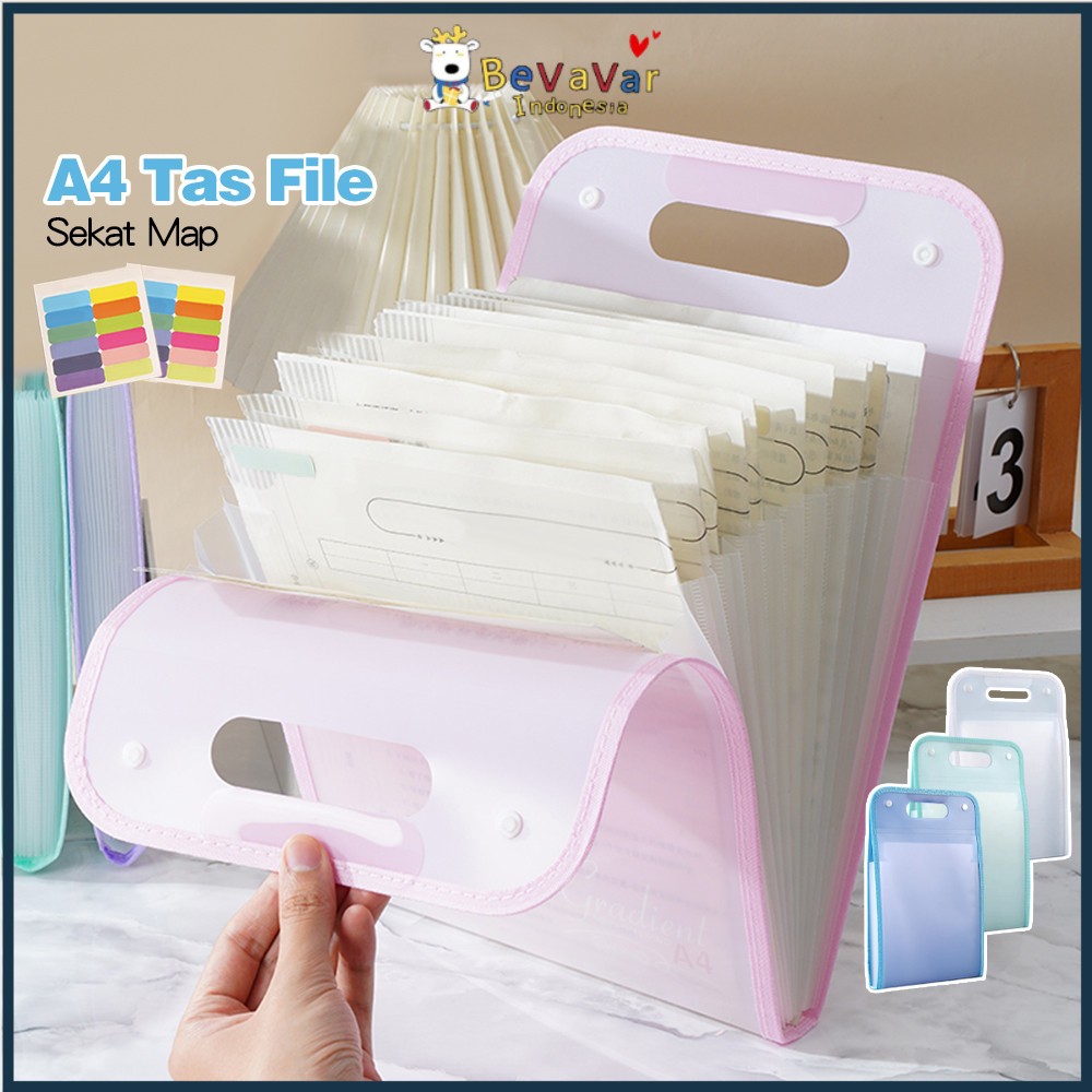 Jual BEVAVAR Tas File Akordeon Handle 13 Sekat Map Dokumen File ...