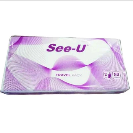 See U Tissue Travel Pack 50 Sheets 2 Ply