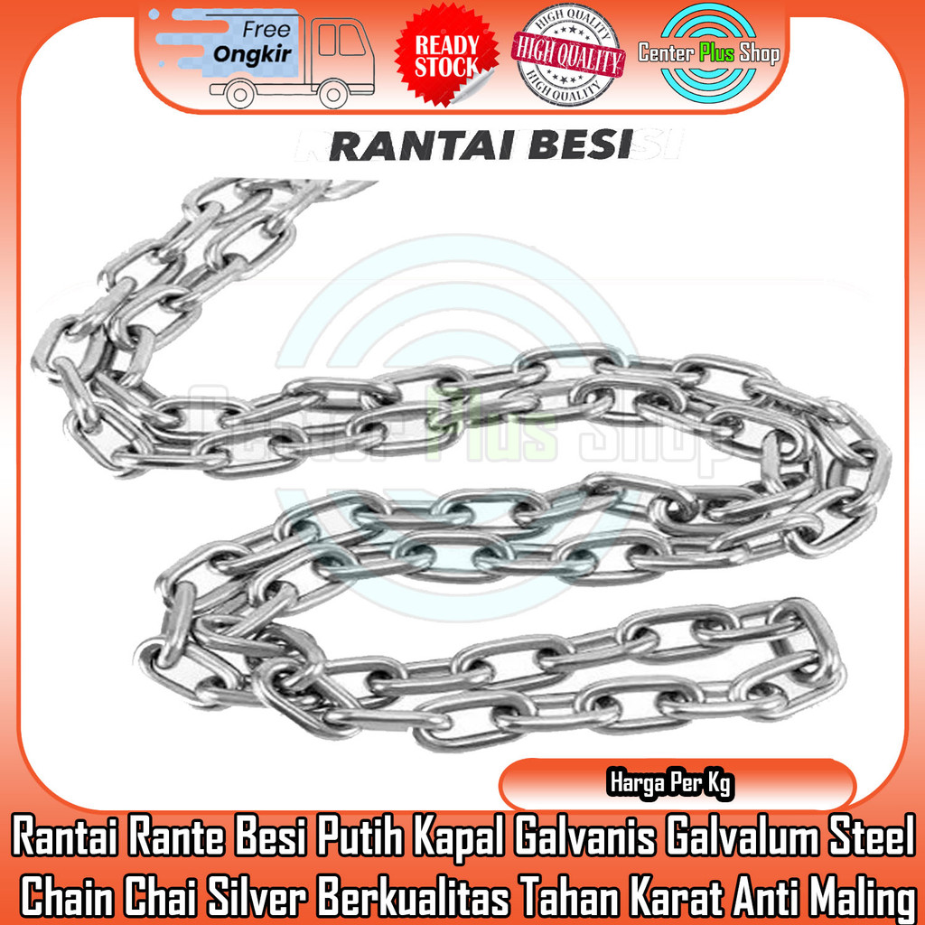 Jual Rantai Rante Besi Putih Kapal Galvanis Galvalum Steel Chain Chai ...