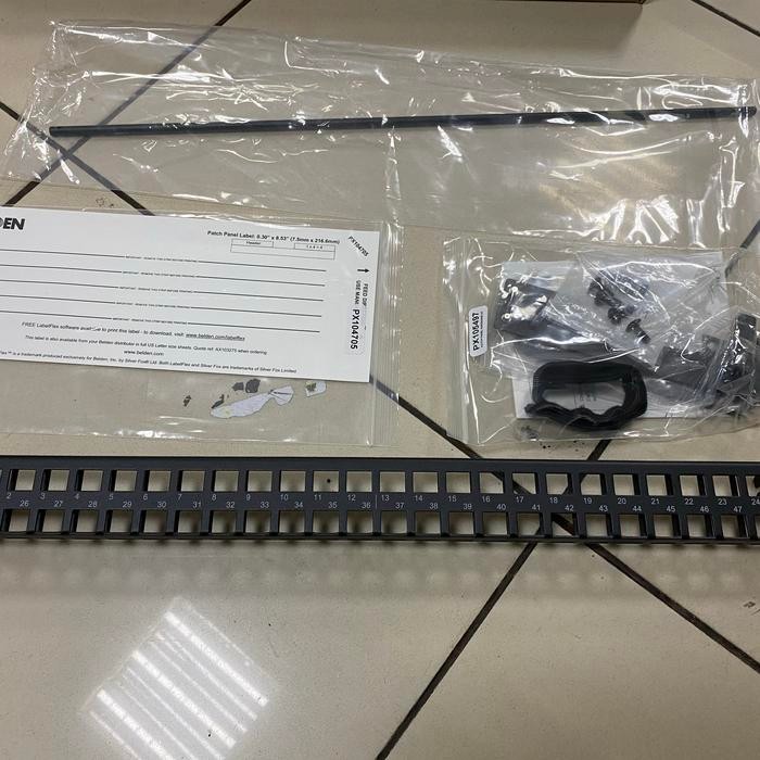 Jual Belden patch panel 4 port cat 6 1U include modular jack ORINAL USA ...