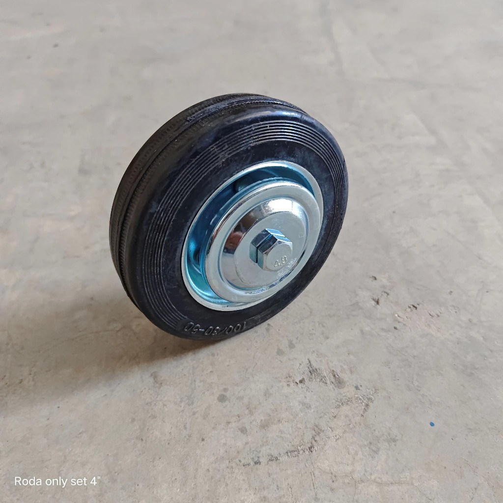 Jual Roda Only 4 Inch Set Roda Karet Industrial Unico/Roda karet only ...