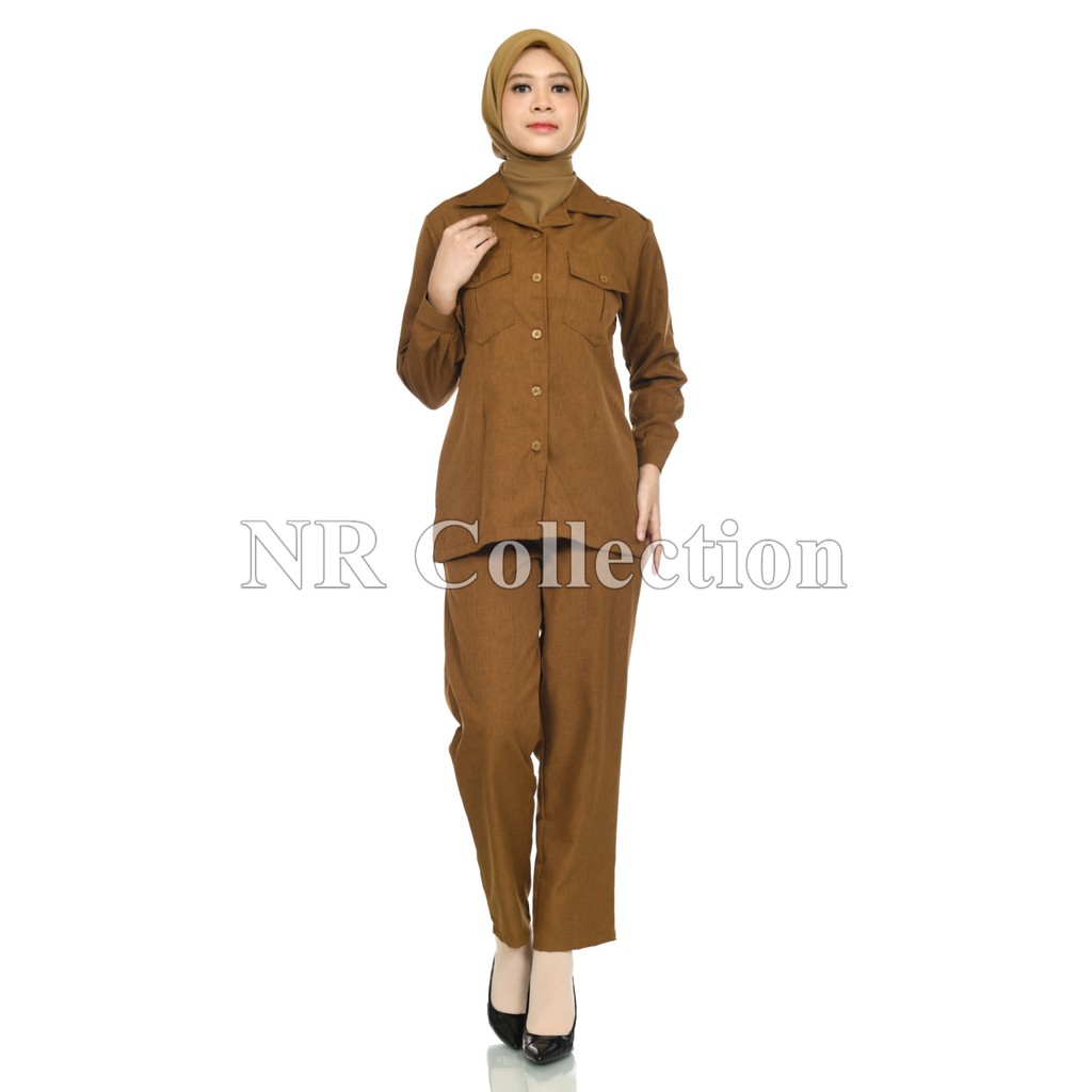 Jual Seragam PNS Wanita Khaki – Setelan Dinas Pemda Model Panjang ...