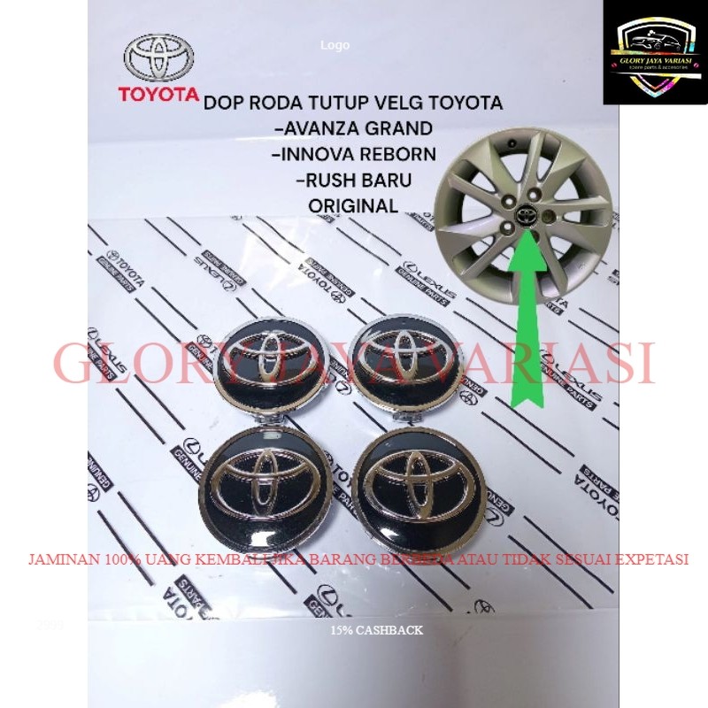 Jual DOP RODA TUTUP VELG TOYOTA AVANZA GRAND INNOVA REBORN RUSH NEW ...