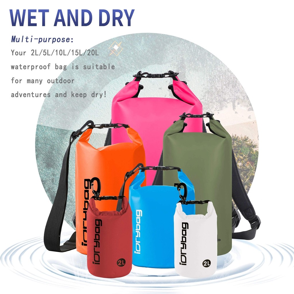 Jual Idrybag Dry Bag Waterproof Bag for Women Men 2/5/10/15/20L ...