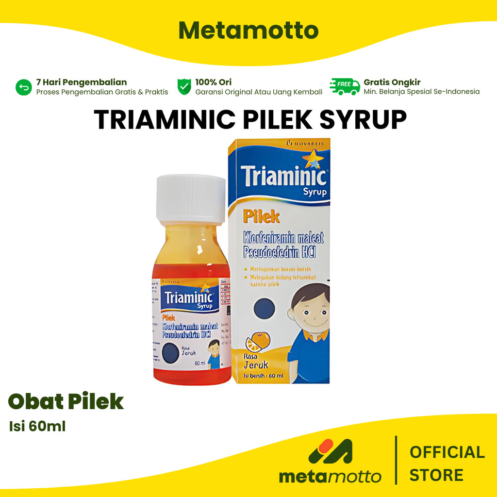 Jual Triaminic Pilek Jeruk Syrup 60 ml - Metamotto | Shopee Indonesia
