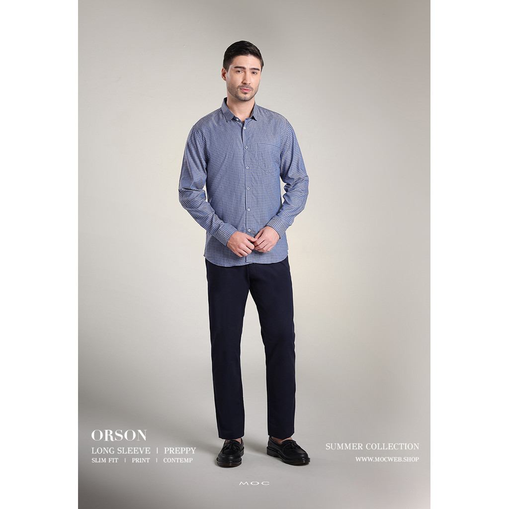 Kemeja Lengan Panjang Sora Navy