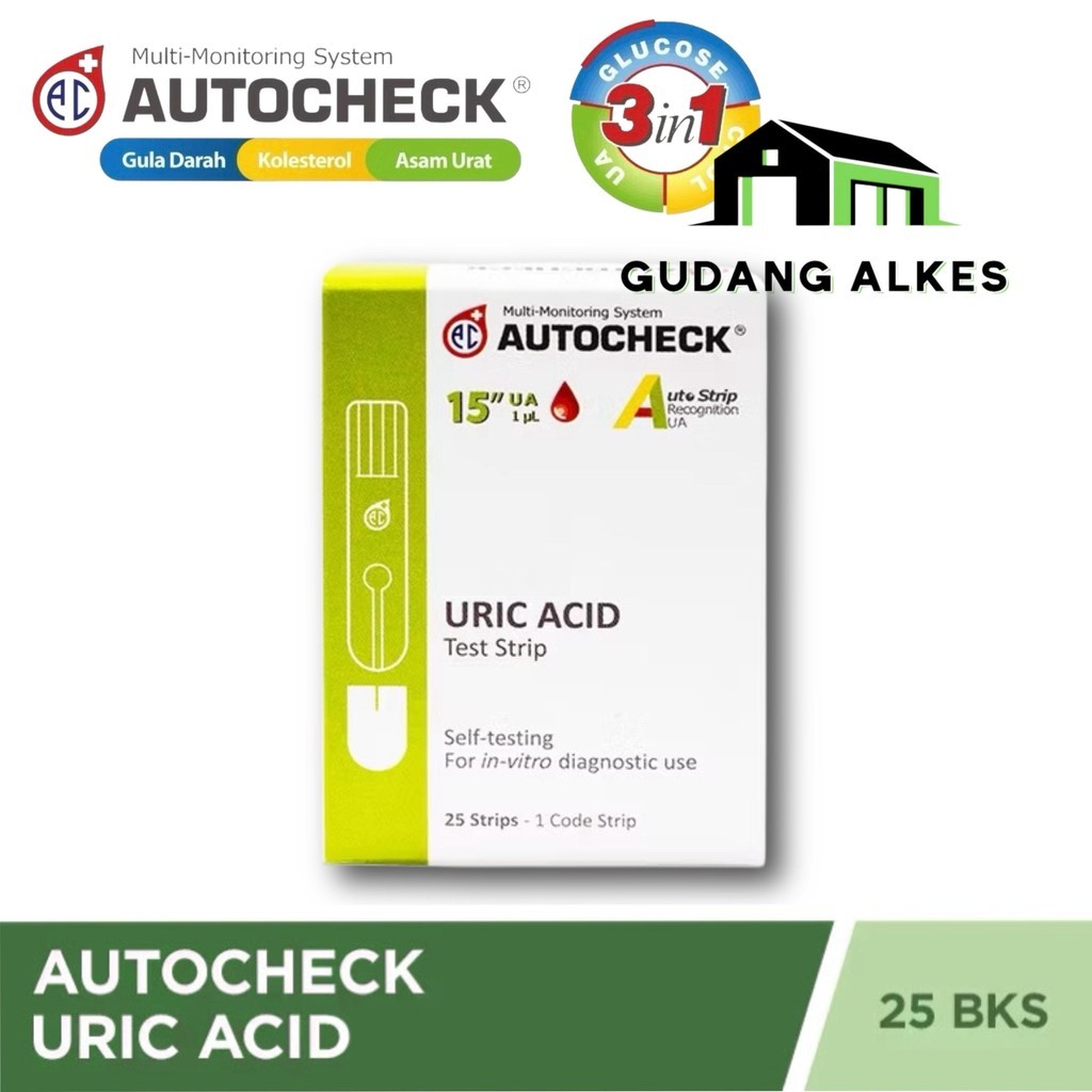 Jual Autocheck Strip Asam Urat / Uric Acid Strip Cek Asam Urat | Shopee ...