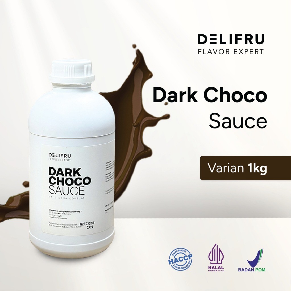 Jual Delifru Dark Choco Sauce 1 Kg - Topping Saus Cokelat | Shopee ...