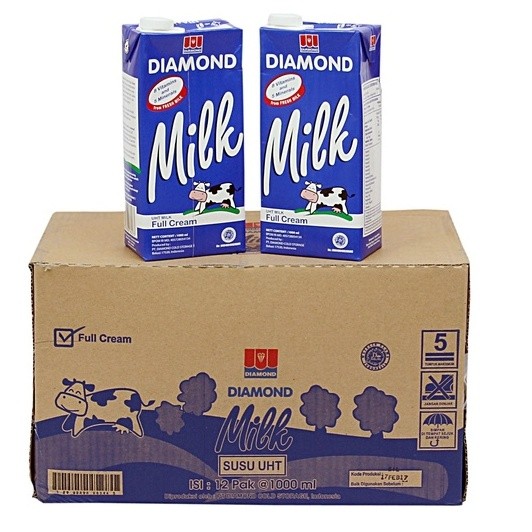 Jual Diamond Susu UHT Full Cream 1000ml x 12 Pcs - DUS (Ed Mei 2026