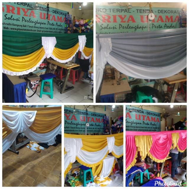 Jual Rumbai dekorasi tenda(harga per meter 27000 warna , model dan ...