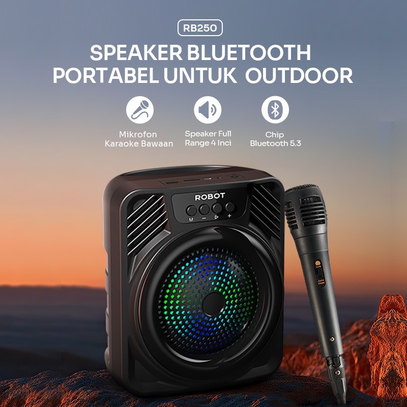 Jual ROBOT Speaker Bluetooth 5.3 Speaker Karaoke Portable Outdoor 5W ...