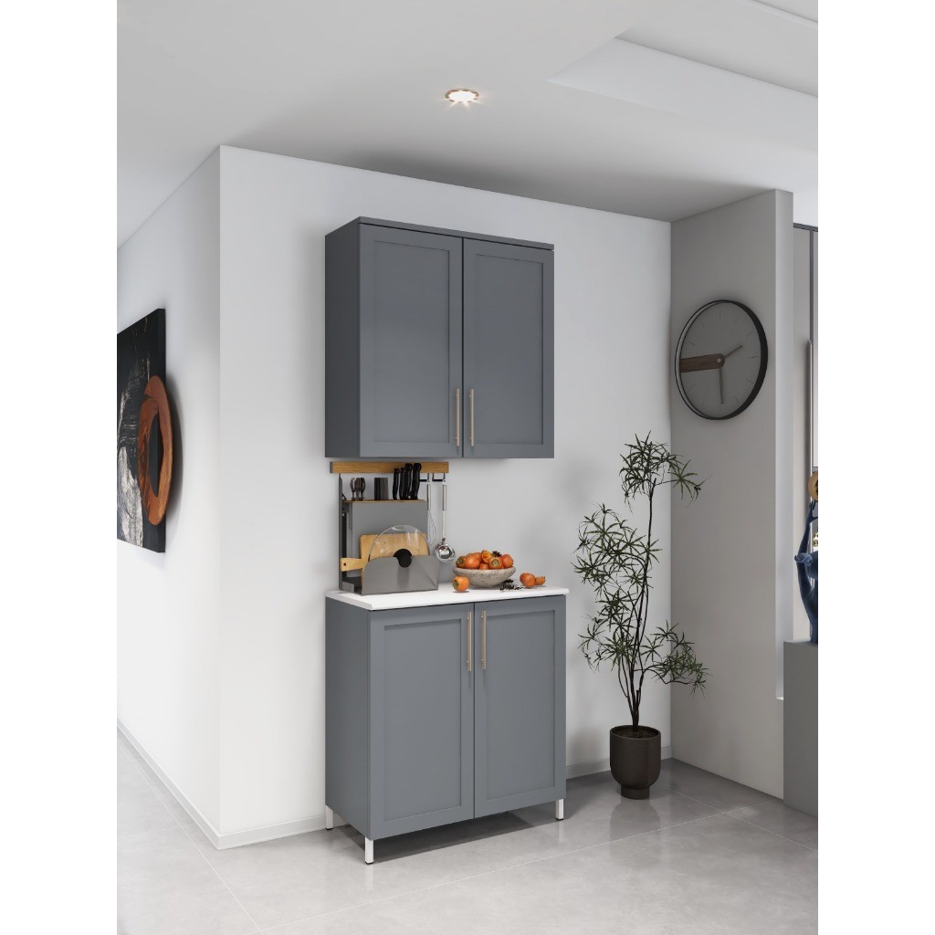 Jual Kitchen Set Besi / Kitchen Kabinet / Lemari Dapur Atas/Bawah Besi ...