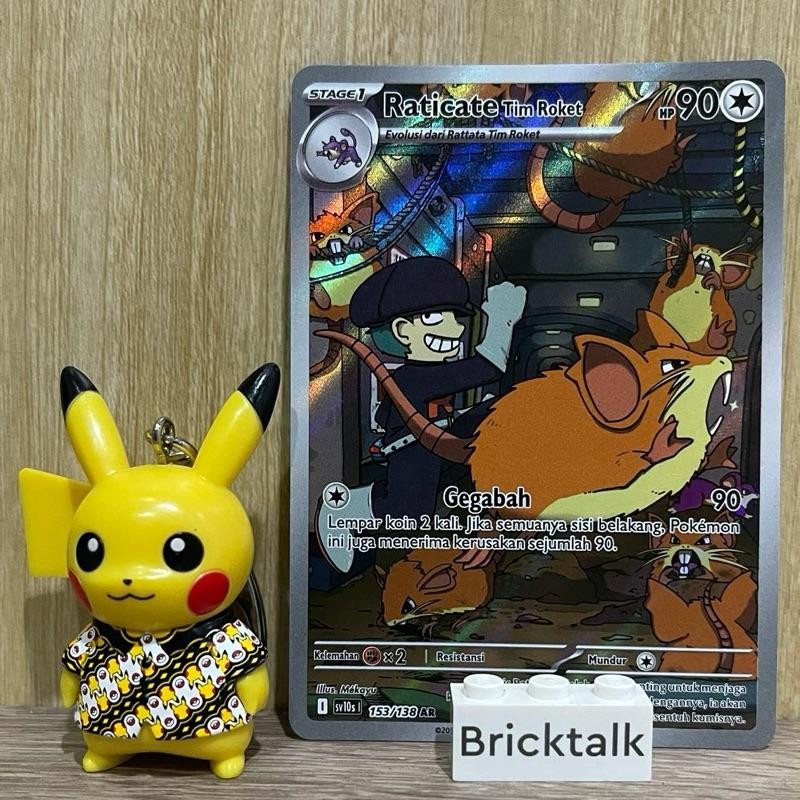 Jual Kartu Pokemon TCG Raticate Tim Roket AR sv10s 153/138 , Kehadiran ...