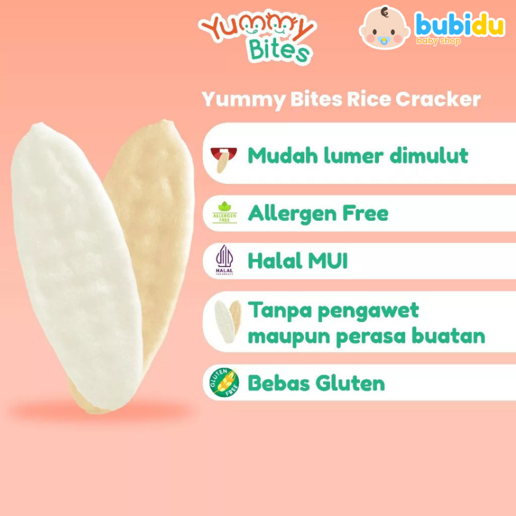 Jual YUMMY BITES Rice Crackers | Cemilan Camilan Makanan Snack Mpasi ...