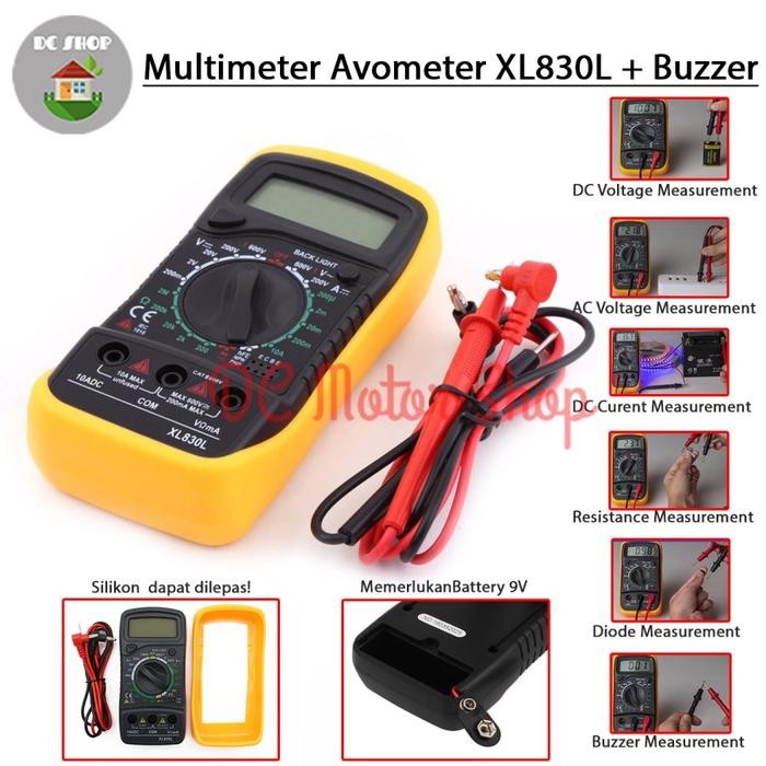 Jual Multimeter Avometer XL830L Multitester Avo meter Digital + Buzzer ...