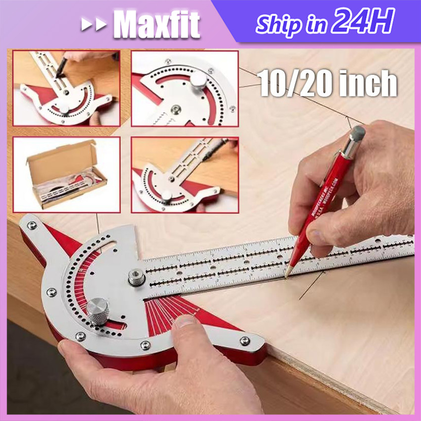 Jual 180 Derajat Penggaris Busur Combi Stainless Degree Protractor ...