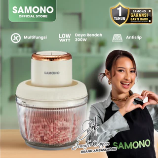 SAMONO Chopper 2in1 Kapasitas 2.2L dan 300ml Multifungsi 300 Watt Penggiling Daging SW-CD300