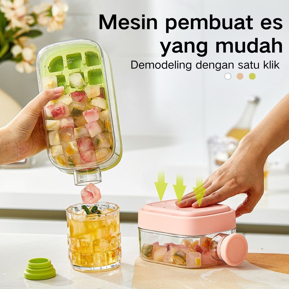 Jual Kettle Kotak Batu Box Tray 1 Ice In 500ml Cube Maker | Shopee ...