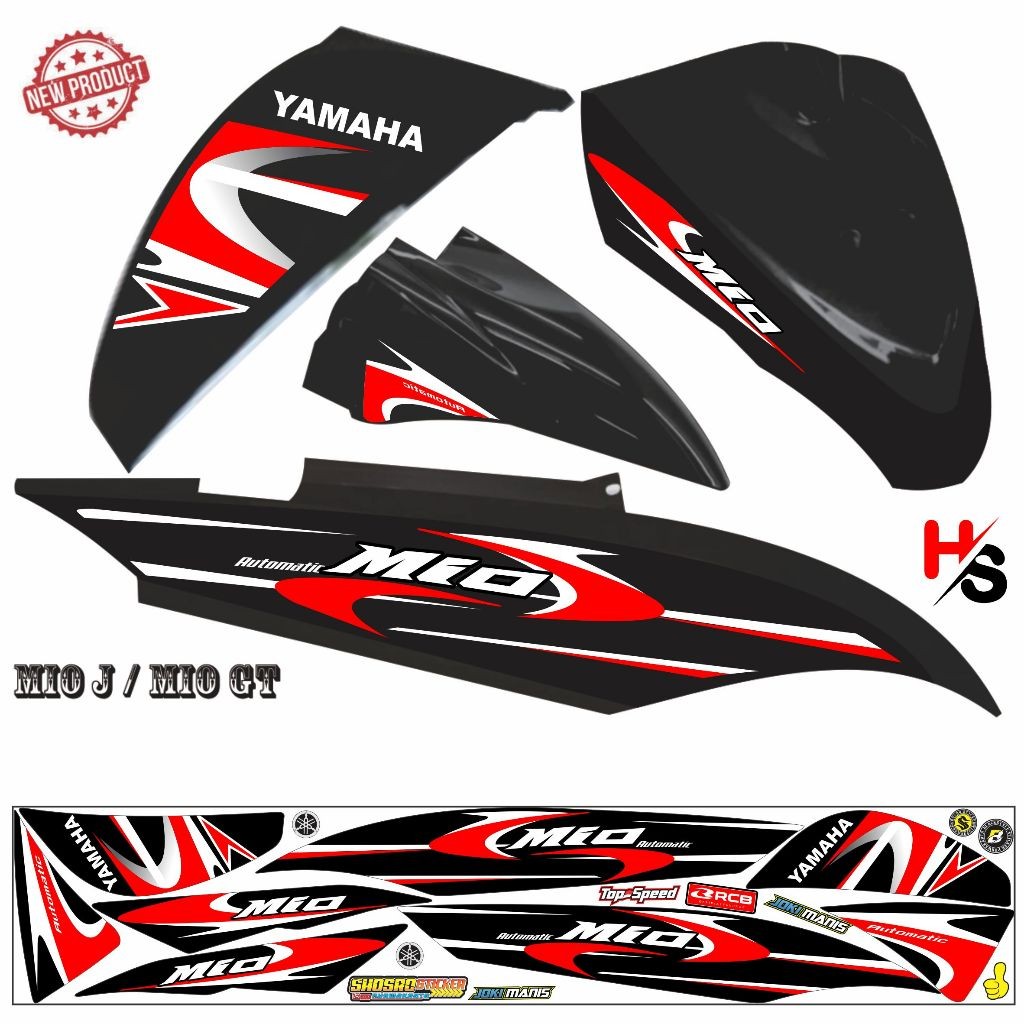Jual STICKER STRIPING VARIASI BODY MOTOR YAMHA MIO J/MIO GT MOTIF ...