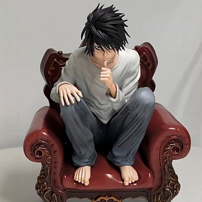 Jual 15cm GK Death Note L Lawliet Anime Figure Coffee Watari & L Action ...