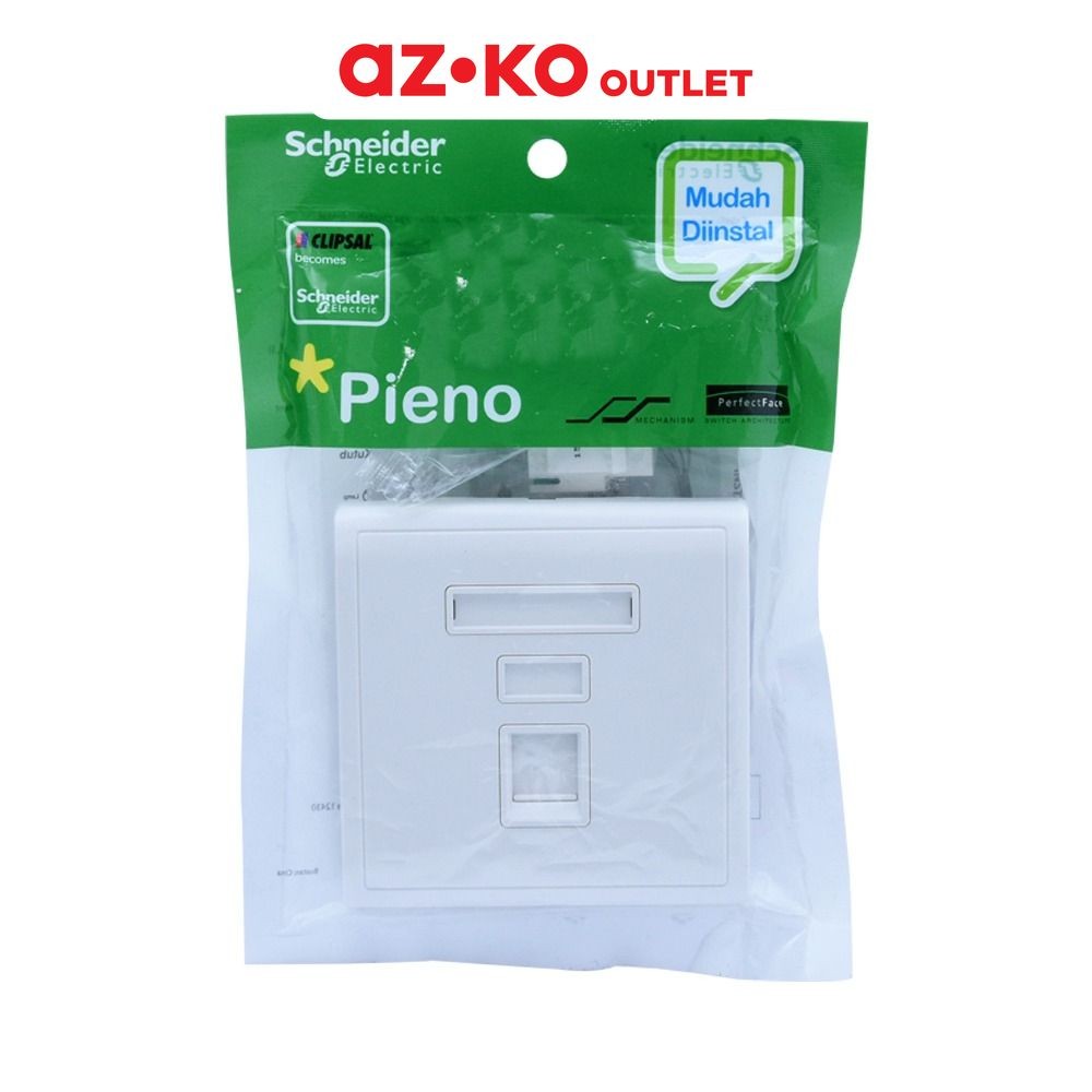 Jual Schneider Pieno Soket Telepon Dinding 1 Lubang Telephone Wall ...
