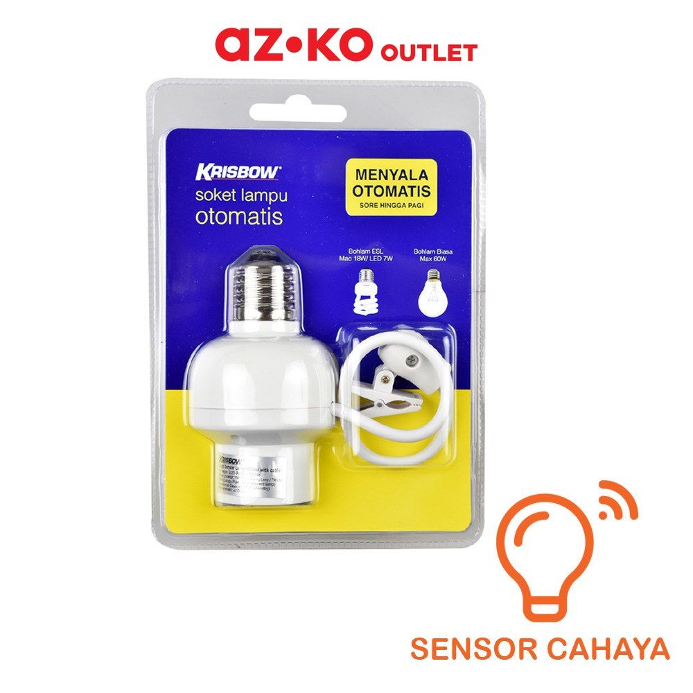 Jual AZKO Outlet Krisbow Soket Lampu Otomatis Sensor Cahaya Dengan ...