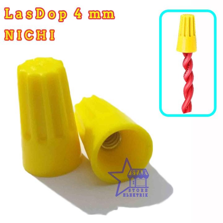 Jual NICHI LASDOP SCREW ON WIRE LAS DOP KABEL 4 MM P74 PER PACK ISI ...