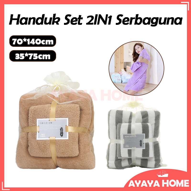 Jual Paket Handuk Set 2in1/Microfiber Towel Handuk/Keluarga Handuk Set ...