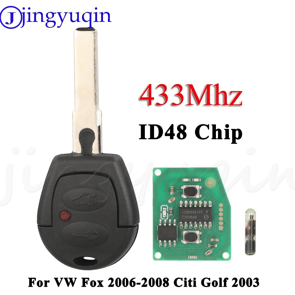 Jual jingyuqin 2Buttons Remote Keyless Entry Car Key 433Mhz ID48 Chip ...