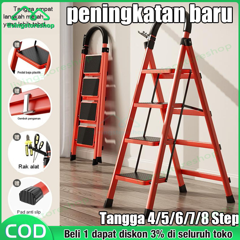 Jual Tangga 4/5/6/7/8 Step Rumah Lipat Tangga Besi Lipat Household ...