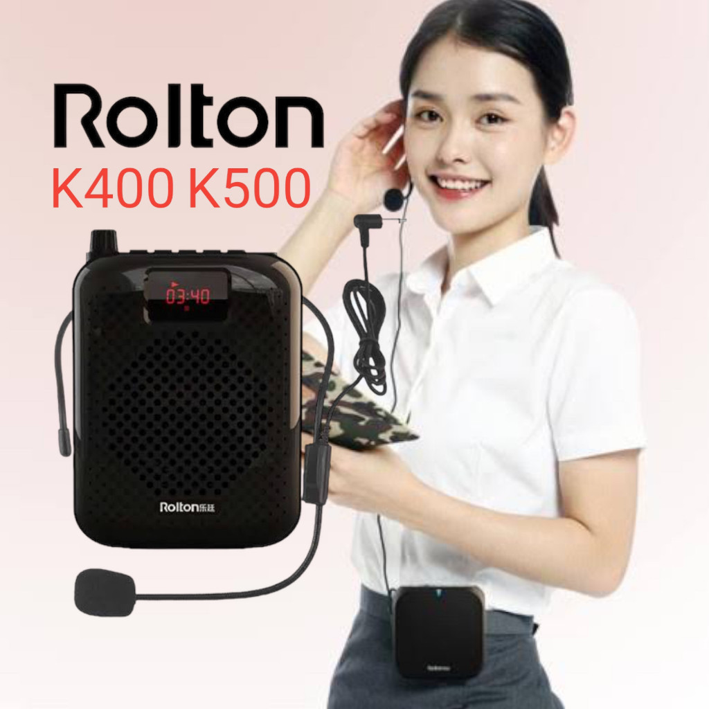 Jual Rolton K400 K500 Speaker Megaphone Mikrofon Mini Penguat Suara 5W ...