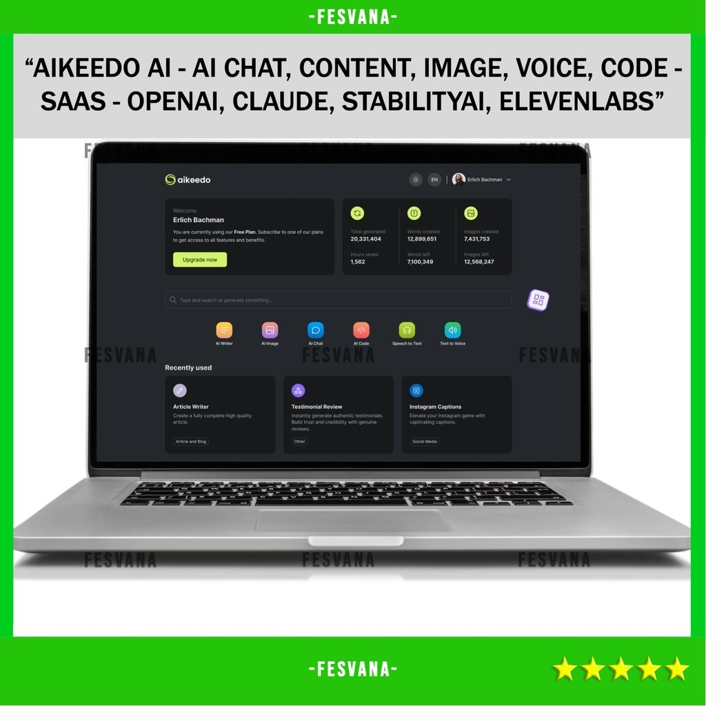 Jual SOURCE CODE APLIKASI WEB AIKEEDO AI - AI CHAT, CONTENT, IMAGE ...