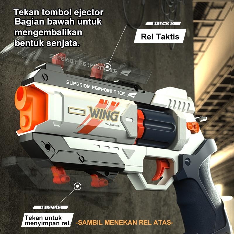 Jual Pistol Mainan Revolver Peluru Lembut EVA Busa - Tembak 12 Meter ...