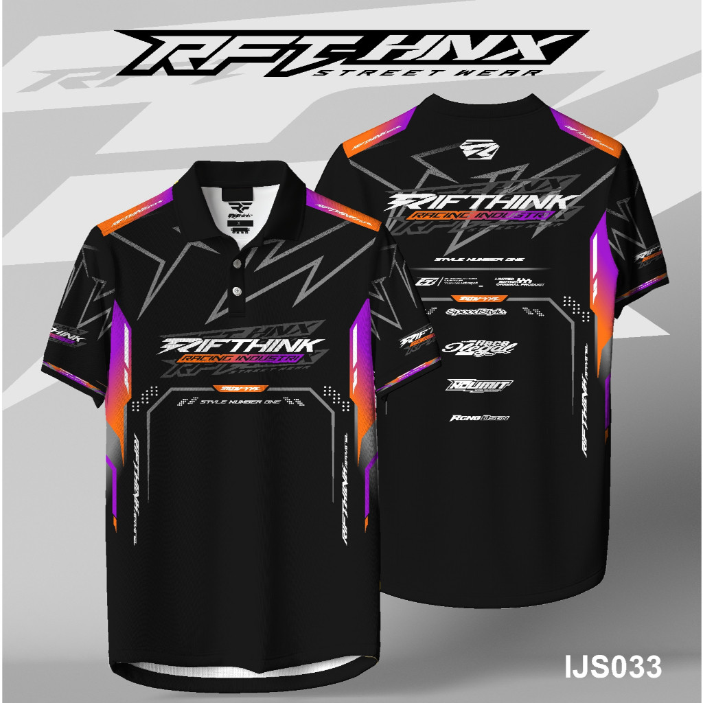Jual rifthink apparel kaos kemeja polo jersey racing balap motif simpel ...
