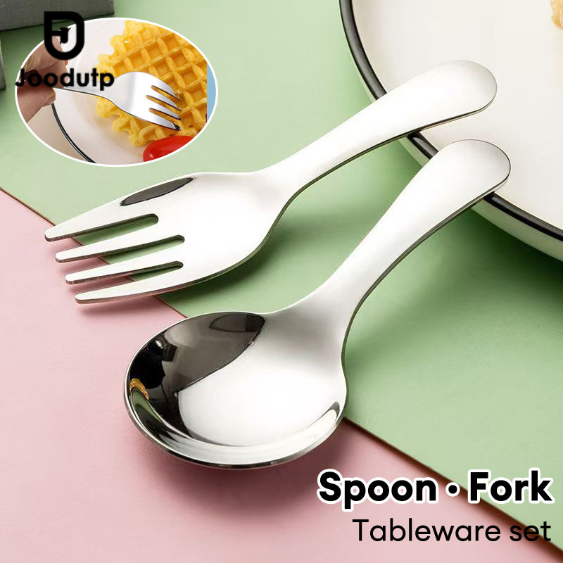 Jual JOODUTP Sendok Dan Garpu Mini Cutlery Spoon 304 Stainless Steel ...