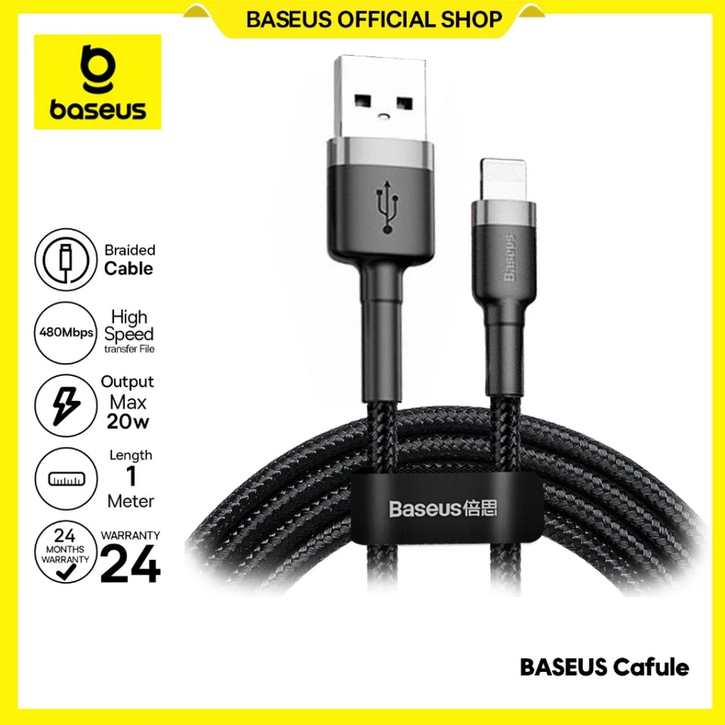 Jual BASEUS Cafule Series Cable Usb To Iphone Kabel Data Lighting 1M ...