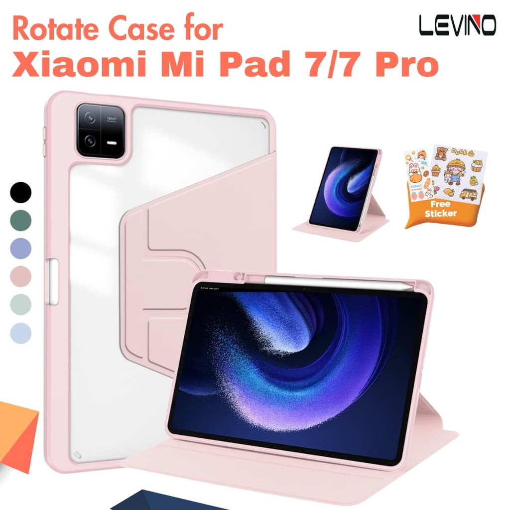 New Casing For Xiaomi Pad 7/7Pro Acrylic 360 Rotation Case Full  Protective Case with Stylus Holder
