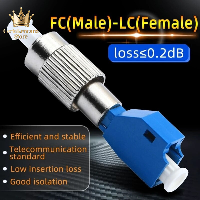 Jual FC/UPC Female to LC/UPC Male Hybrid Adapter Material Logam Tahan ...