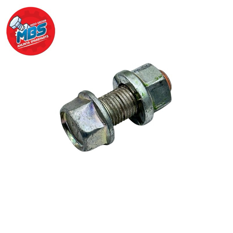 Jual FN BOLT FLANGE M12X30MM BAUT 17 PAJANG 3cm MUR PANJANG BAUT COPLE ...