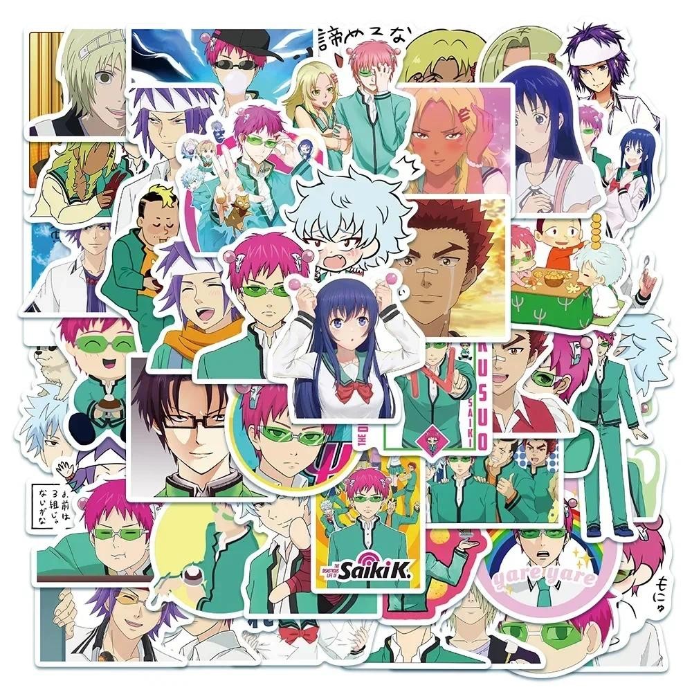 Jual 50Pcs The Disastrous Life of Saiki K Stickers Anime Decals Saiki ...