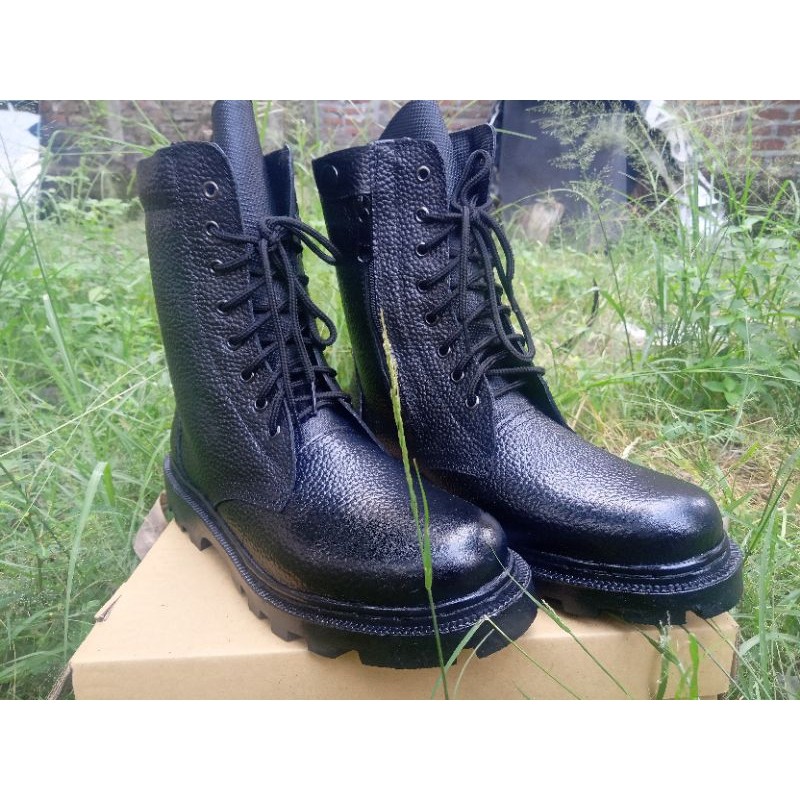 Jual D51 Sepatu PDL Kulit Juruk Asli TNI AD Polri Satpol PP Scurity ...