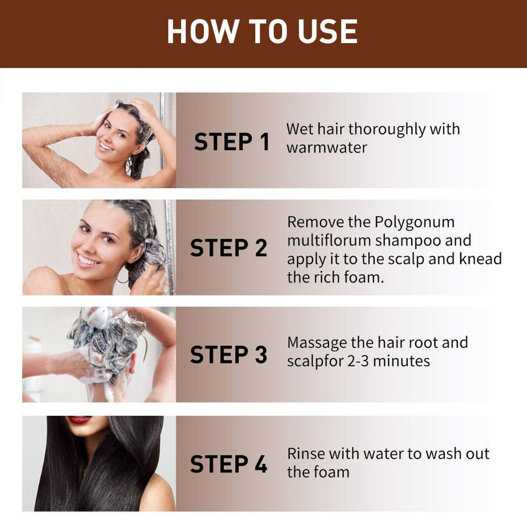 Jual 【100% Efektif】Shampo Penghitam Rambut Uban 300ML - Cat Rambut ...