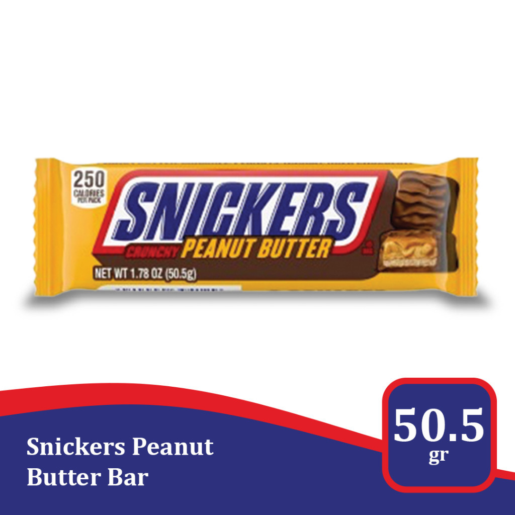 Jual Snickers Crunchy Peanut Butter Bar 50.5g / 1.8 oz - Camilan ...