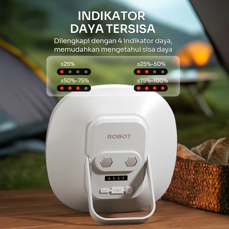 Jual AZHAR.ID ROBOT Outdoor Multifunction Camping Light Lamp 4500mAh ...